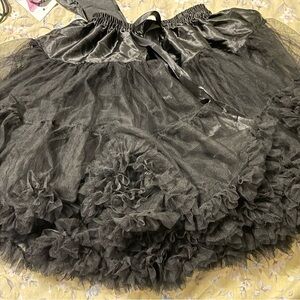 Black Tulle Ruffle petticoat